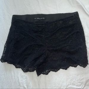Black lace shorts